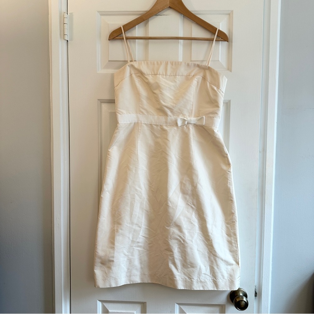 J. Crew Dress Wedding Collection Cream Silk Size 10P Petite